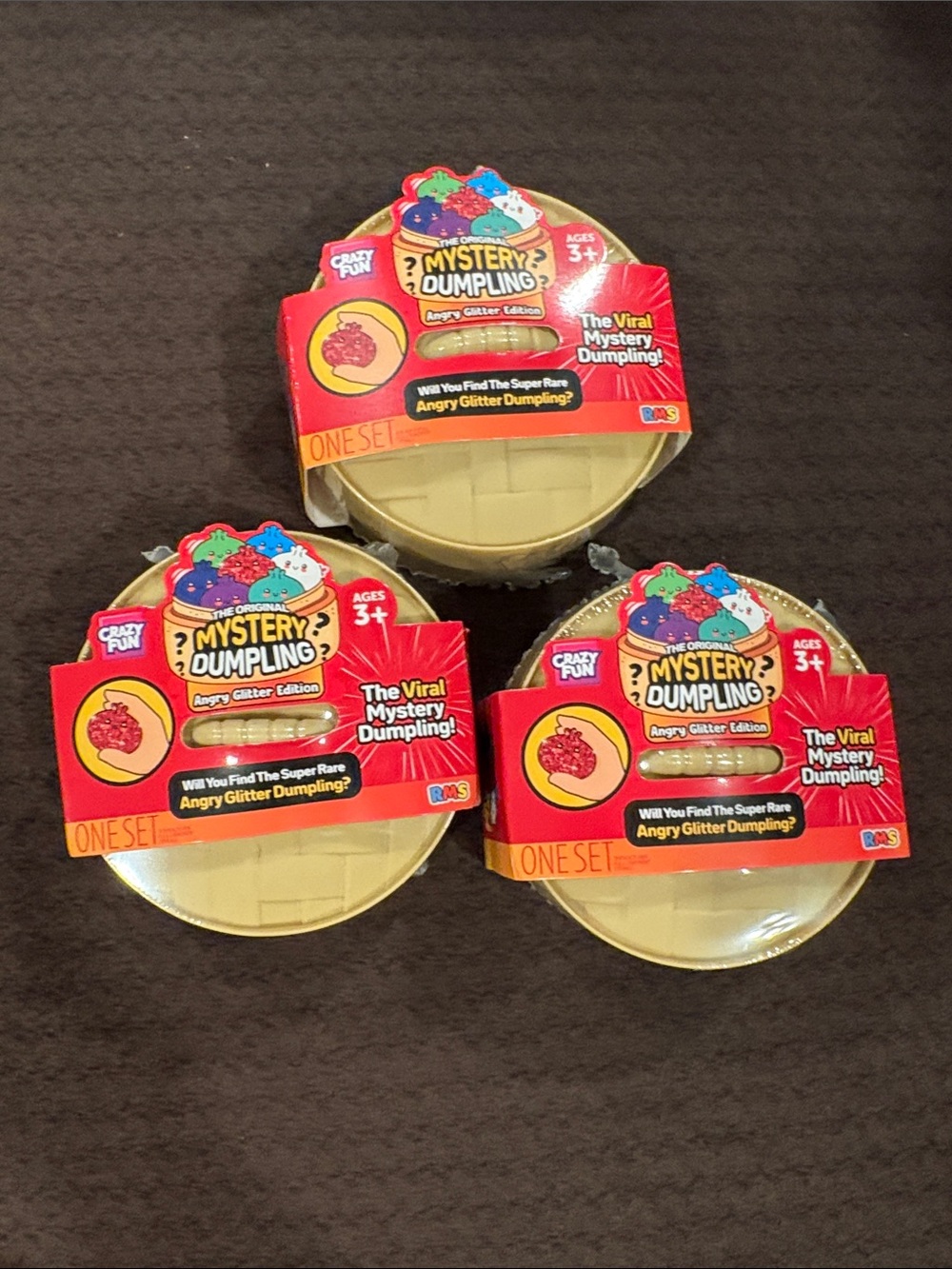 RMS Dumplings angry glitter 3 pack Mystery Dumpling